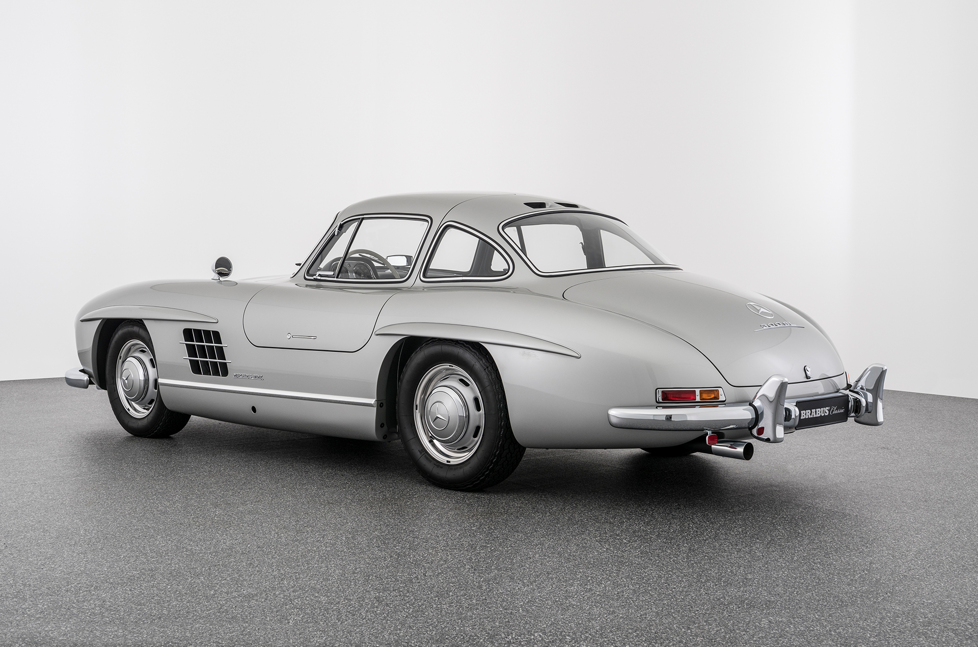 Tsukuda【Mercedes-Benz 300SL Gull Wing薄茶メルセデスベンツ ガルウイング ドア開閉】ブリキtin toy  carミニチュア自動車ツクダ箱無0338 - ビンテージ